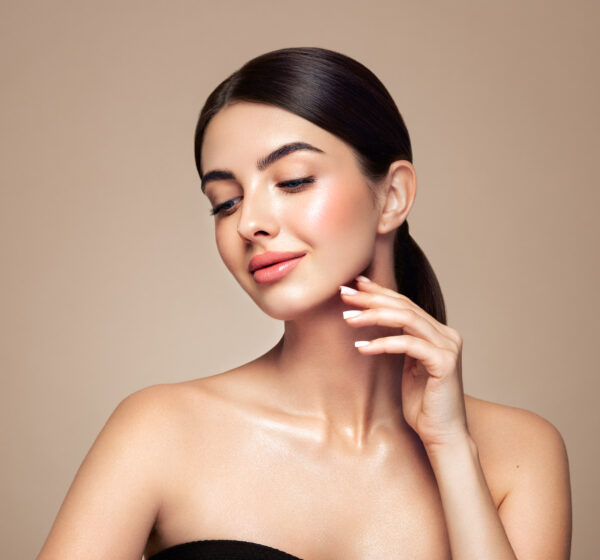 glowing skin after microneedling treatment